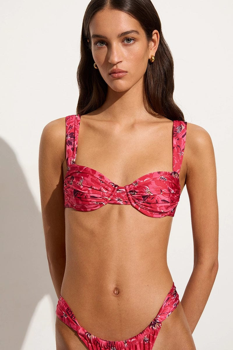 Sol Bikini Top El Limon Floral Pink | Faithfull (AU)