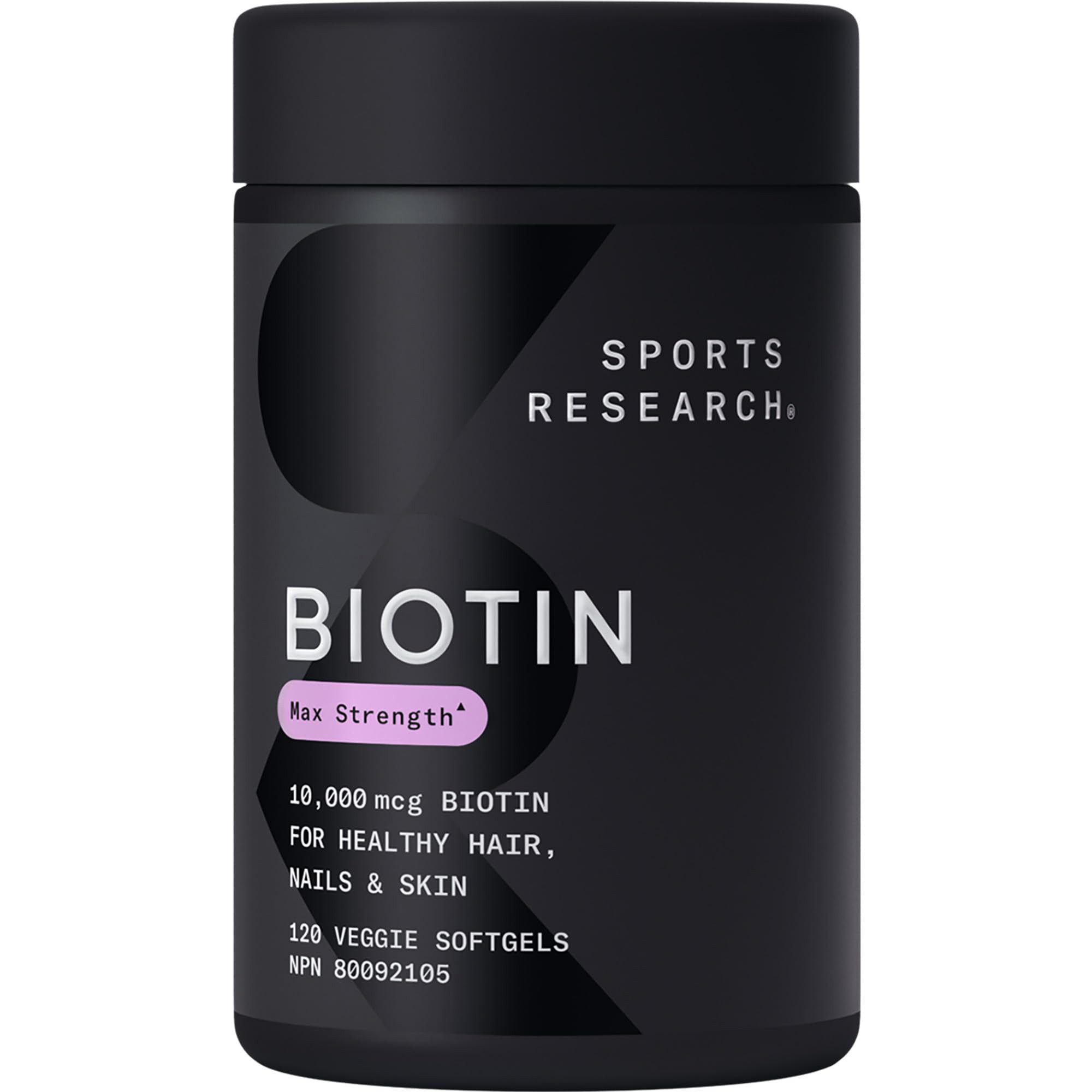 Sports Research Max Strength Vegan Biotin 10,000mcg with Organic Coconut Oil - Helps to Maintain ... | Amazon (CA)