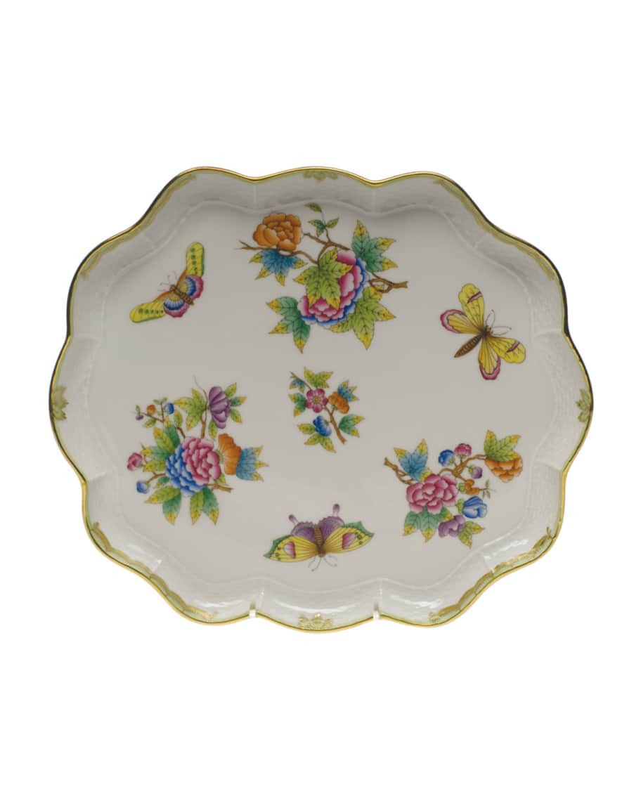 Herend Queen Victoria Scalloped Tray | Neiman Marcus