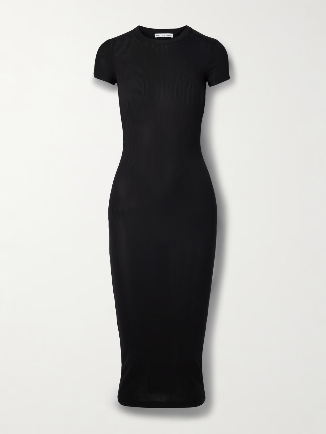 James Perse - Ribbed Stretch-cotton Jersey Midi Dress - Black | NET-A-PORTER (US)