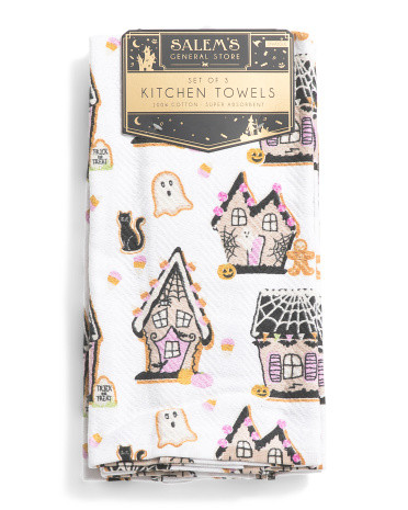 3pk Gingerbread Houses Kitchen Towels | TJ Maxx