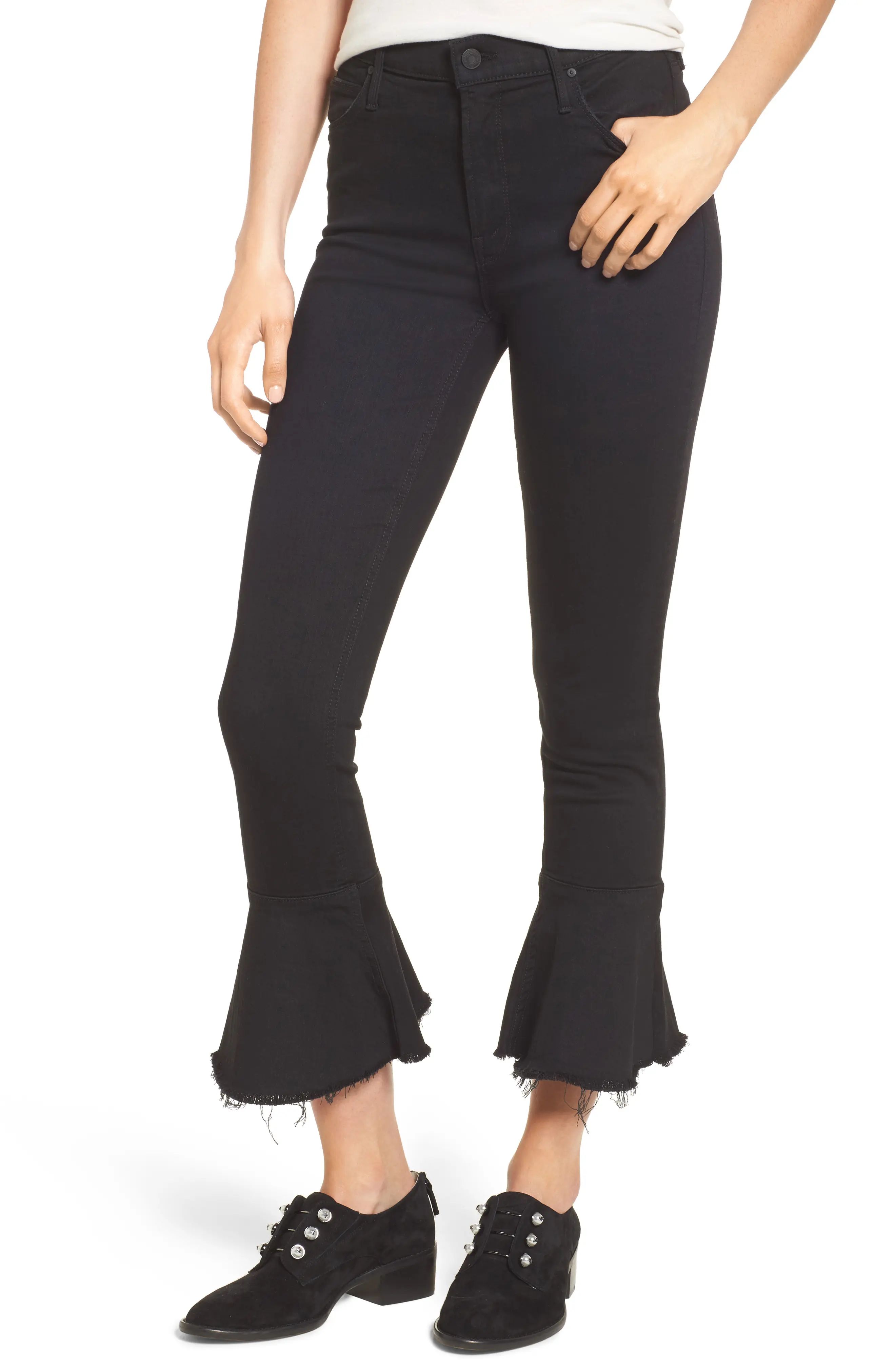The Cha Cha Fray Flare Crop Jeans | Nordstrom
