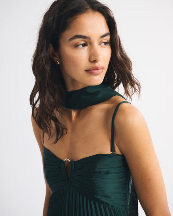 The A&F Giselle Strapless Scarf Babydoll Maxi Dress | Abercrombie & Fitch (US)