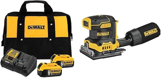 DEWALT 20V MAX Battery Starter Kit with 2 Batteries, 5.0Ah (DCB205-2CK) with DEWALT 20V MAX* XR P... | Amazon (US)