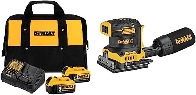 DEWALT 20V MAX Battery Starter Kit with 2 Batteries, 5.0Ah (DCB205-2CK) with DEWALT 20V MAX* XR P... | Amazon (US)