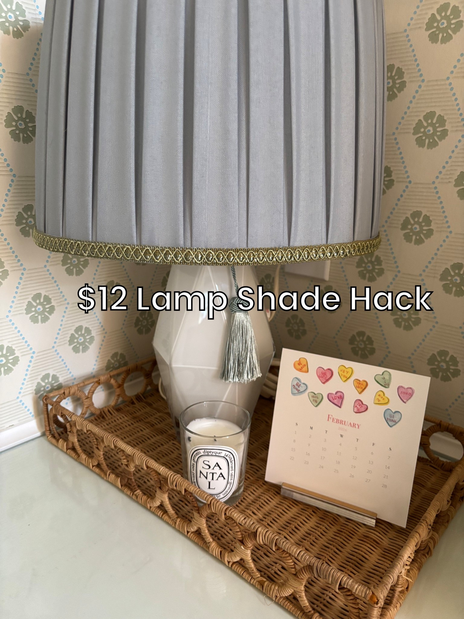 I turned this $20 lamp shade into a custom looking expensive shade! Just add trim! 

#diy #decordiy #affordabledecor #lampshades #grandmillennialdecor #easydecor #homedecorideas #homedecor #livingroomdecor #lookforless #dupes #decordupes #homedecordupes #decor 