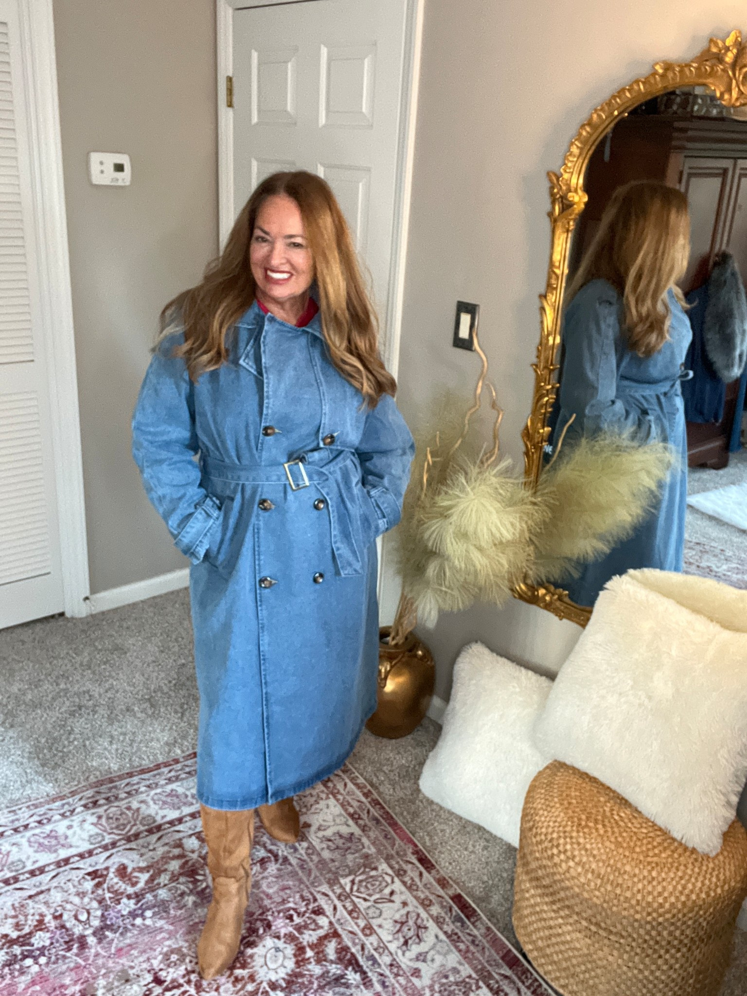 Trench coat……… But in fabulous denim. Perfect for dressing down.

#LTKHoliday #LTKdayinmylife #LTKmorningroutine