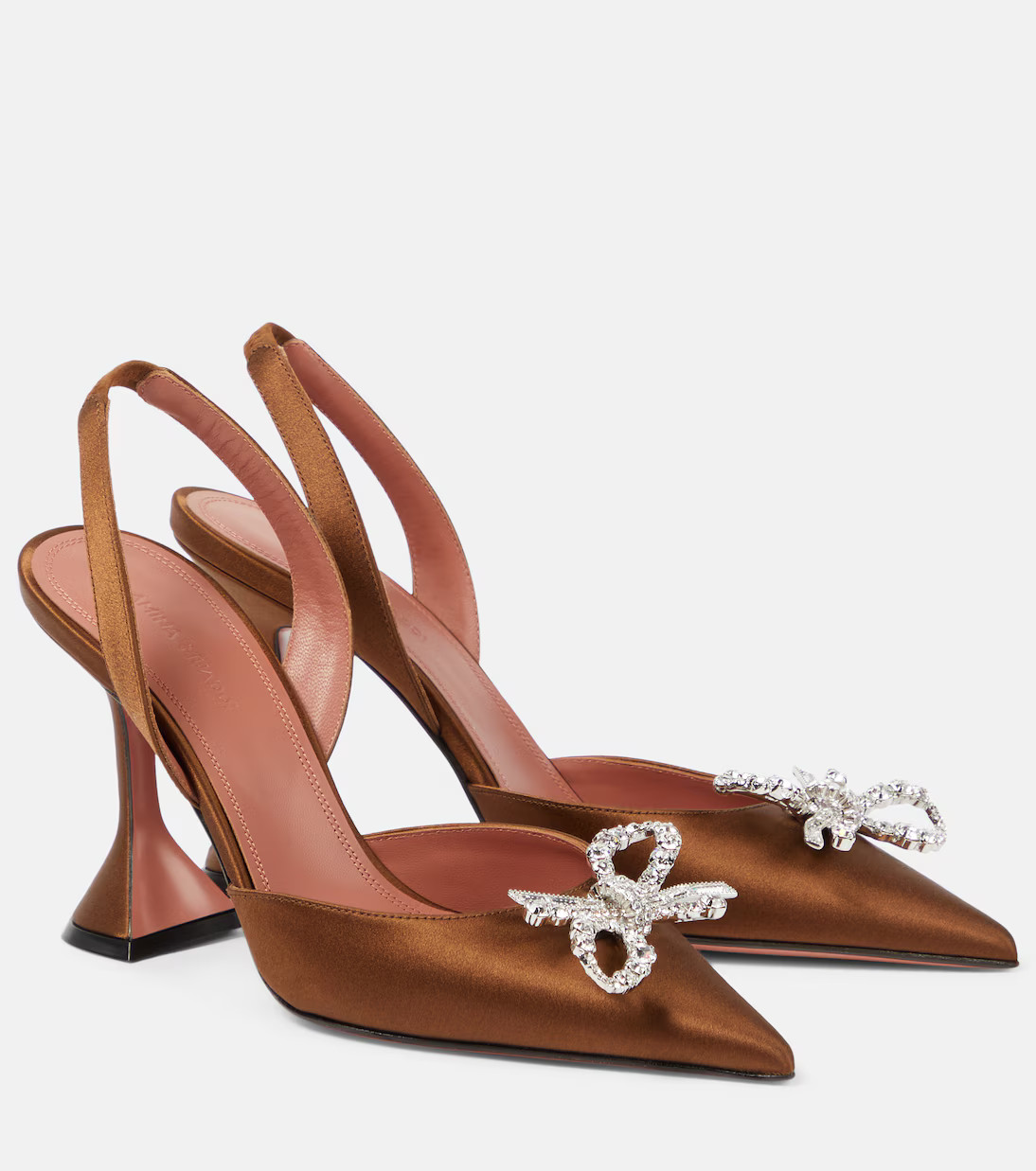 Rosie 95 satin slingback pumps | Mytheresa (UK)
