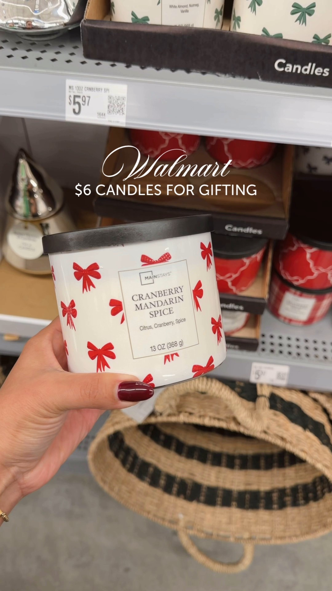 These candles are under $6 on Walmart and smell so yummy! They have the cutest packaging and makes a sweet gifts for neighbors, teachers, sitters and more ✨

#candles #christmascandle #bow #bowcandle #3wick #holidaycandle #giftidea #teachergift #giftsforher #christmasdecor

#LTKHoliday #LTKGiftGuide #LTKFindsUnder50