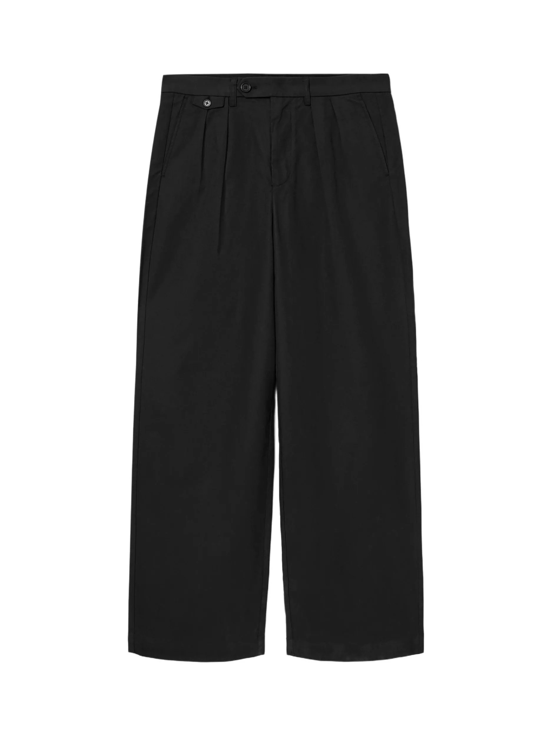 Conway Cotton Blend Trousers, Black | John Lewis (UK)