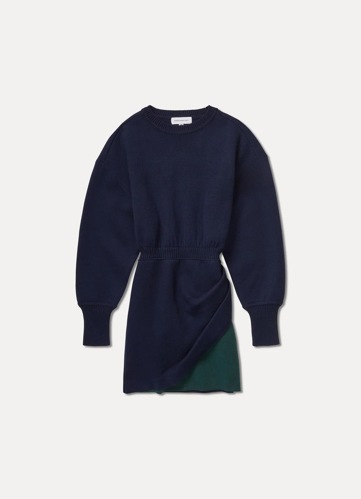 Bi-Color Sweater Mini Dress | Something Navy