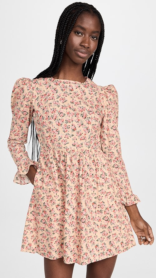 BATSHEVA Square Neck Mini Prairie Dress | SHOPBOP | Shopbop