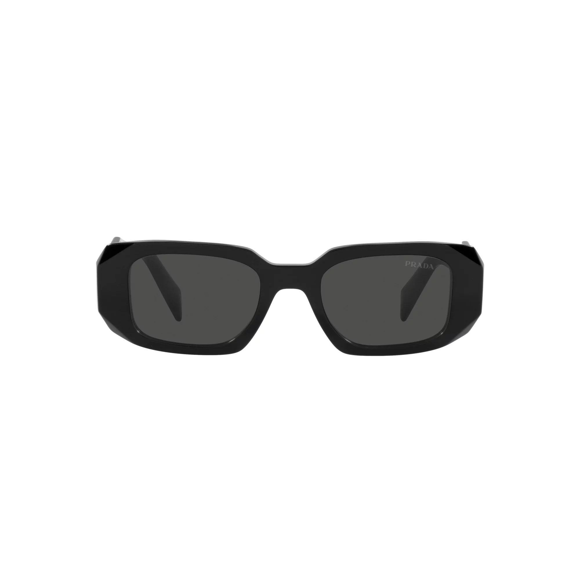 Prada PR 17WS Plastic Womens Rectangle Sunglasses Black 49mm Adult | Walmart (US)