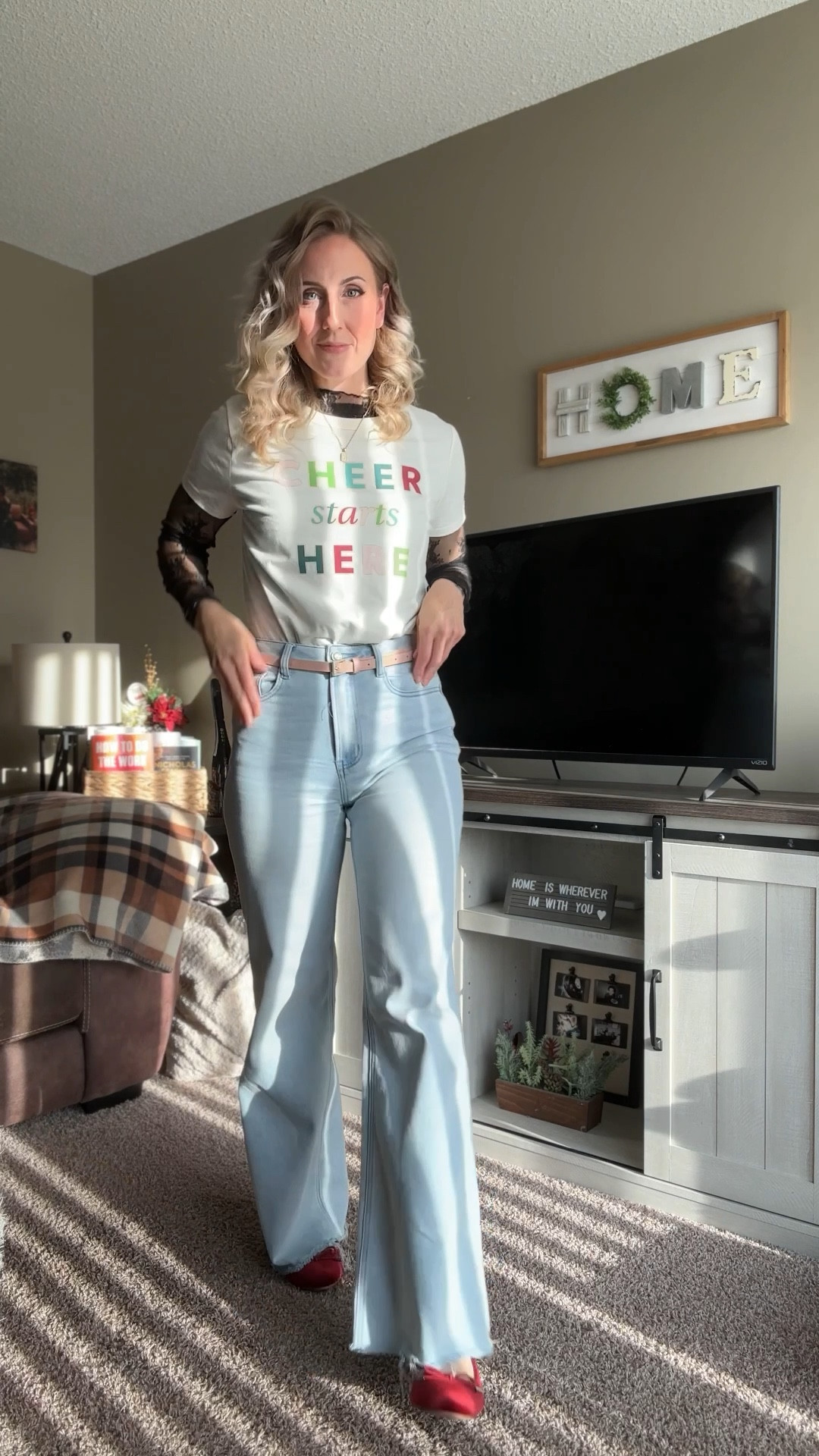 Wearing small in lace and 26 in jeans 

#LTKgrwm #LTKSaleAlert #LTKootd