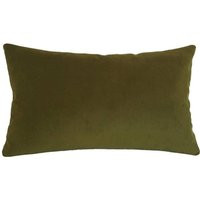 Deep Wasabi Green Velvet Suede Decorative Throw Pillow Cover/Case Cushion 12x20 | Etsy (US)