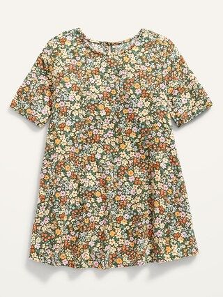 Elbow-Sleeve Swing Dress for Toddler Girls | Old Navy (US)