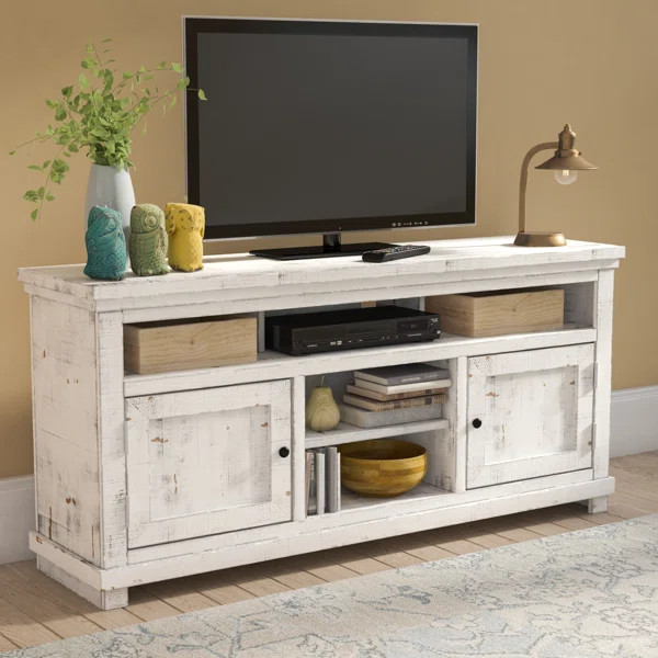 Weather Gray Pineland TV Stand for TVs up to 70" | Wayfair North America