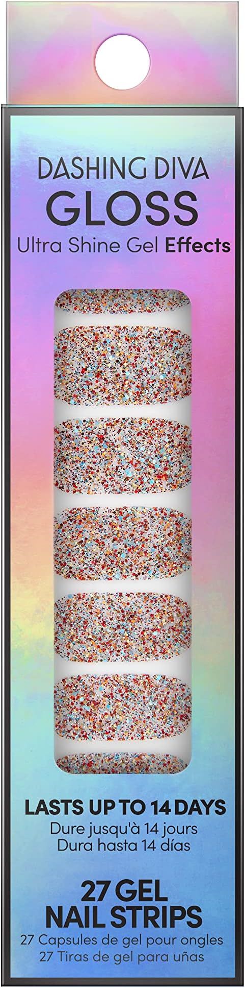 Dashing Diva Gloss Holiday Nail Strips - Jewel Crush | UV Free, Long Lasting, Cute Holiday Gel Na... | Amazon (US)