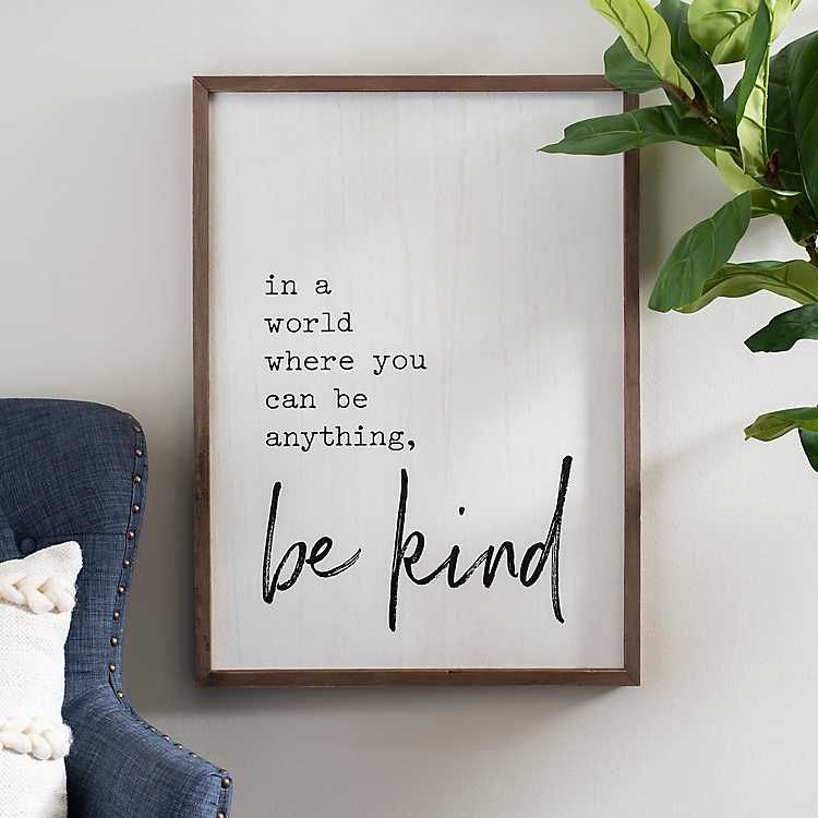 New! Wooden Where You Can Be Anything Plaque | Kirkland's Home
