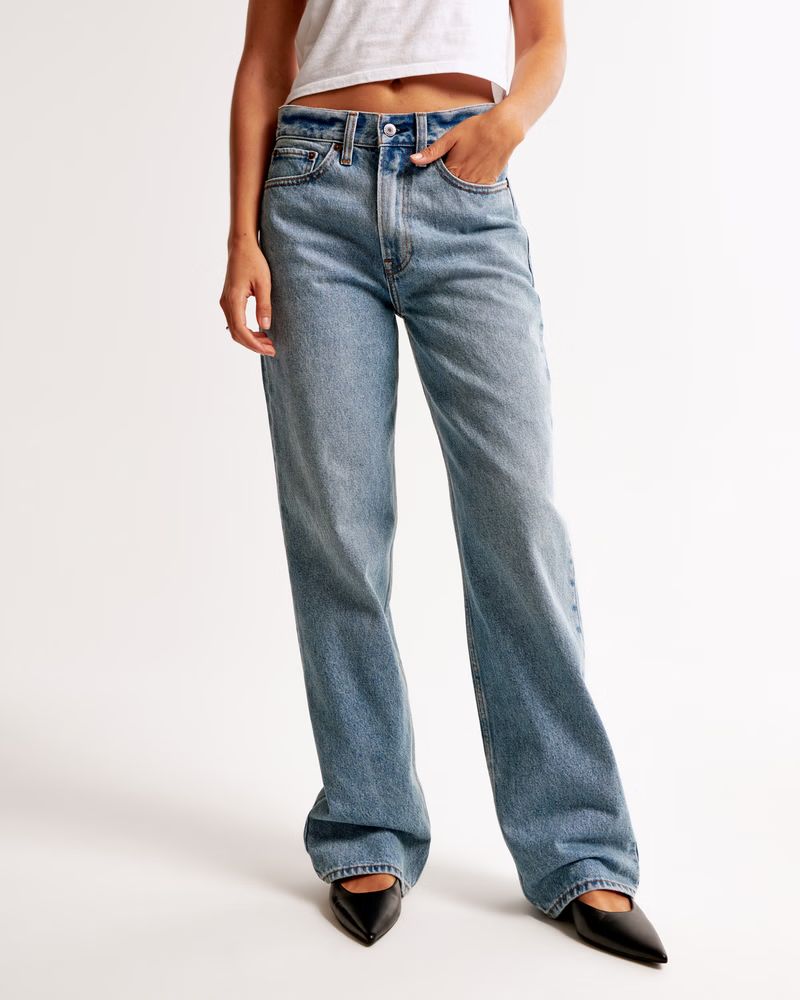 Women's Mid Rise Slouchy Jean | Women's Bottoms | Abercrombie.com | Abercrombie & Fitch (US)