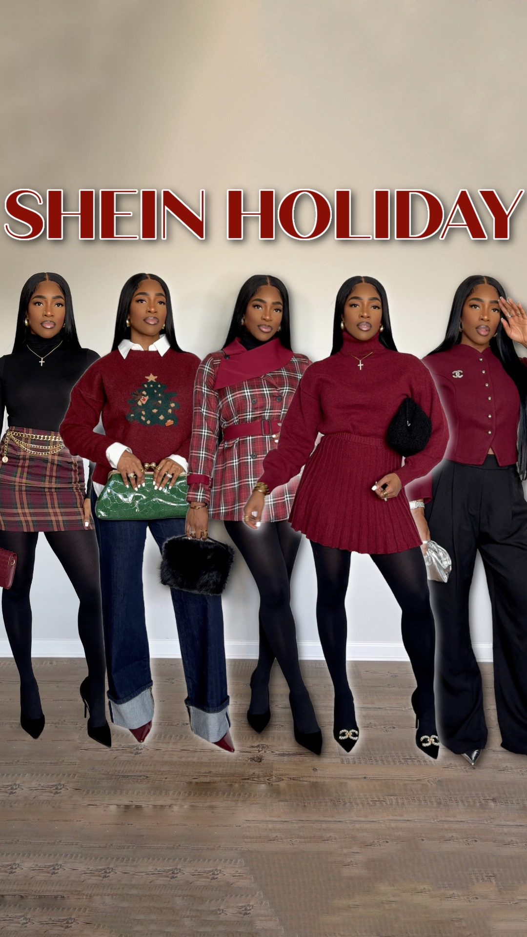 Some Burgundy Looks For This Holiday Season 🎄 I have on a Medium in everything ✨ 

#LTKHoliday #LTKSeasonal #LTKFindsUnder50