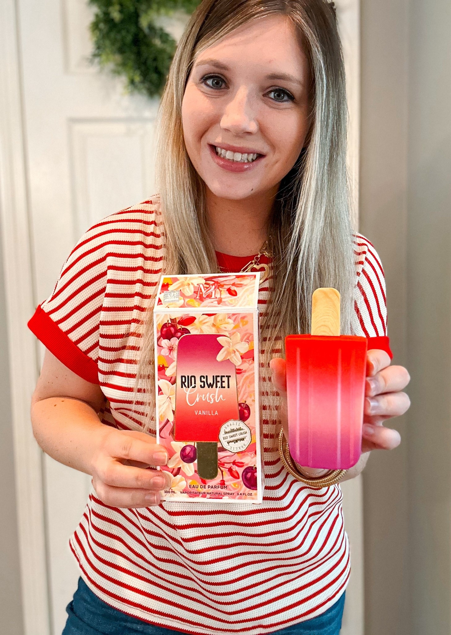 This perfume not only smells like summer, but the bottle is so cute to display too!
Different scents and colors available!

#mothersday 
#giftideaforher
#momgifts
#summer
#perfume
#beauty



#LTKMothersDay #LTKSaleAlert #LTKBeauty