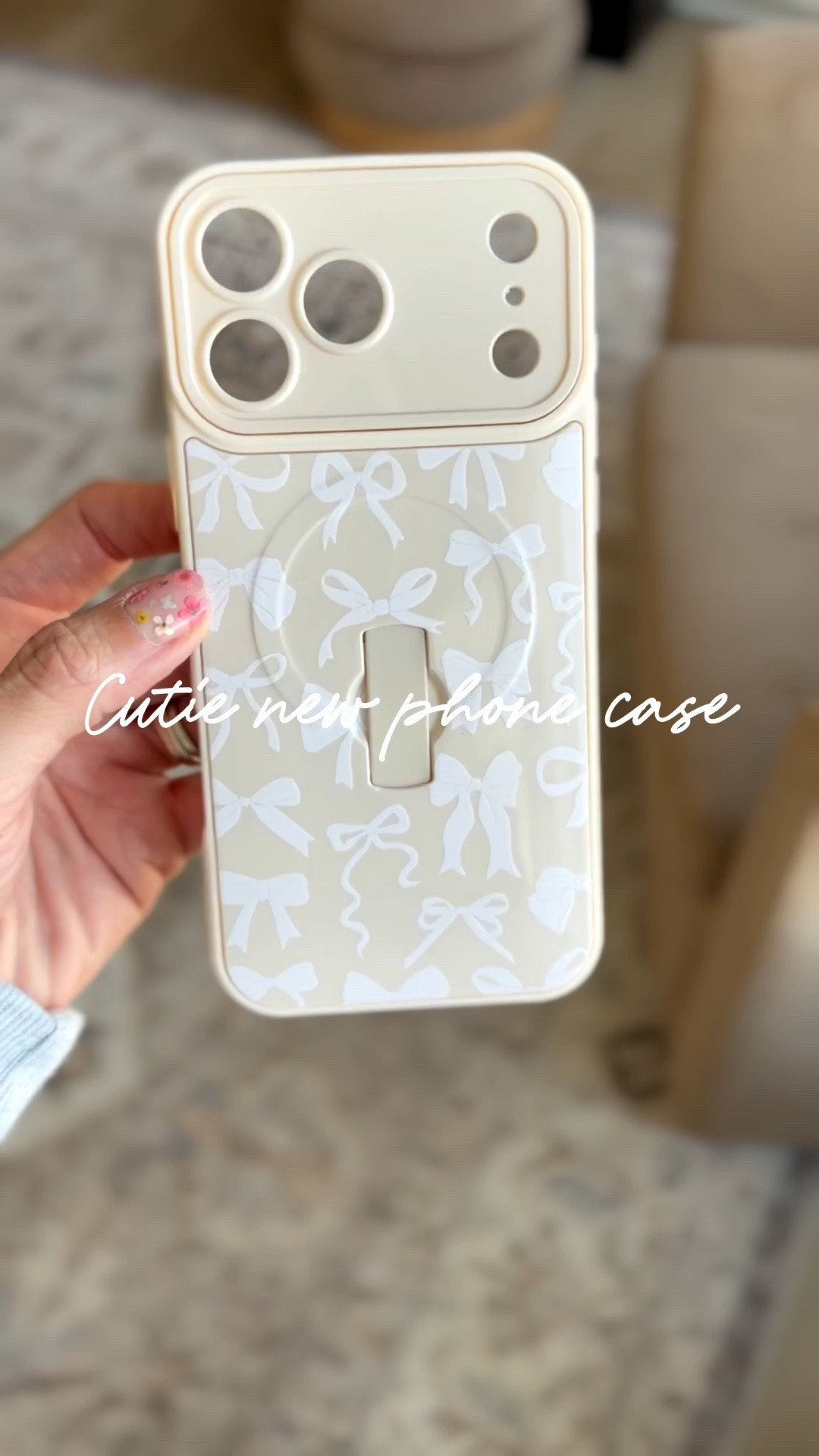 This white MagSafe phone case is SO good 🤍📱
Soft silicone feel, hidden wristband + kickstand design, and extra camera protection while still looking super clean and minimal ✨ Perfect everyday case for girls who want cute + functional.