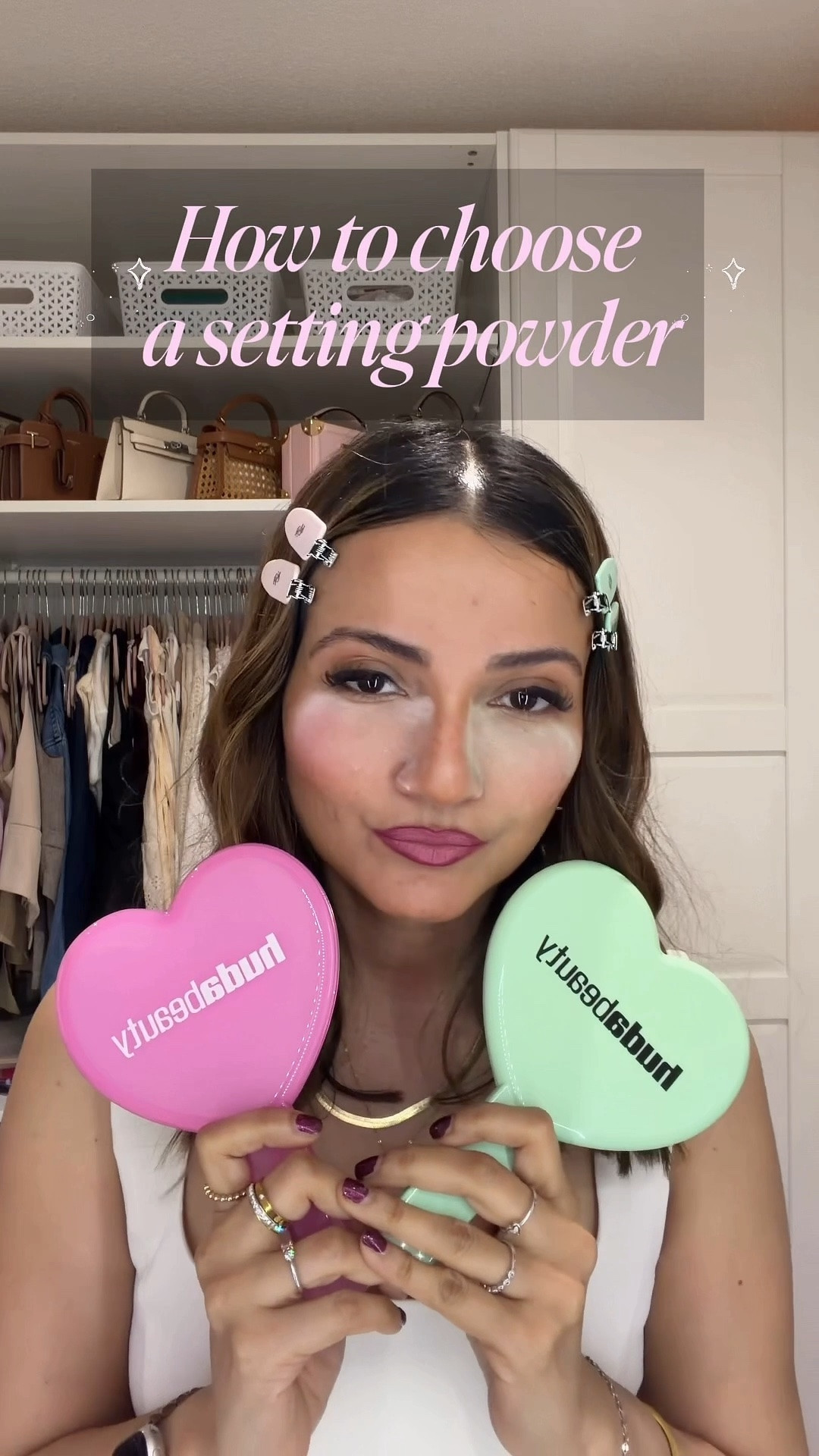 Not sure when to use pink vs green setting powder? Here's a quick demo
Pink works best under the eyes to help neutralize dark shadows, while green is better for areas with redness - like around the nose, cheeks, or chin.
The difference is subtle - in the video, the pink side makes the under-eye area look brighter and more lifted, while the green powder softens the redness in my blush.
I'm wearing the @Huda Beauty Easy
Bake Setting Powder in
Matcha Milk
Cake and
* Cherry Blossom
Which would you use more - pink or green?

#LTKcanada #LTKbeauty #LTKstyletip