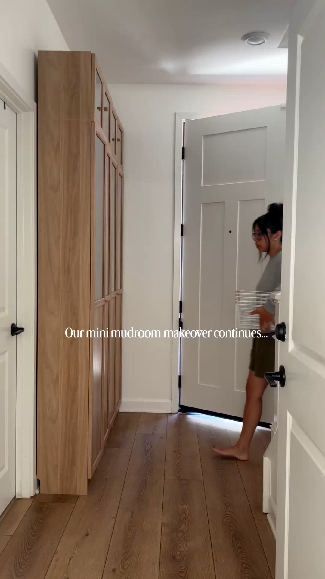 ‼️ Follow along for Part 3 of our mini mudroom makeover
❤️Save this if you’re planning one of your own 🤍

I seriously searched high and low for baskets that would actually fit these shelves. Every option I found was either too small or just slightly too big, so finding these felt like such a win

They’re the perfect fit, I love the wood handles, and they already make our mini mudroom feel so much more finished. It’s slowly coming together, and I can’t wait to see the final result

Next up:

* Hooks for backpacks and bags
* Frosted or reeded glass for the cabinet doors
* Finding baskets for the top cabinets
* Styling the entire space 

‼️ the first basket option linked are the exact baskets I have. The other three linked are very similar! 

🏷️ mini mudroom, mudroom makeover, mudroom ideas, entryway makeover, entryway organization, small entryway, IKEA mudroom, mudroom storage, storage baskets, woven baskets, cabinet organization, home organization, small space ideas, affordable home decor, home updates, DIY home, realistic home projects, organization ideas, mudroom inspiration, entryway decor

#LTKKids #LTKHome #LTKmomlife