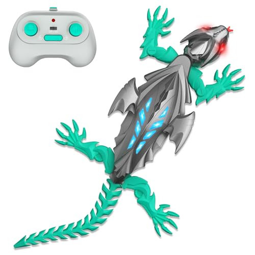 TWFRIC Wall Climbing Gecko Lizard The Rechargeable Remote Control Car Toy - Exciting RC Crawlers for Kids Ages 6+, Unlock Endless Fun, Perfect for Halloween, Christmas & Birthday Gifts (Grey) | Amazon (US)