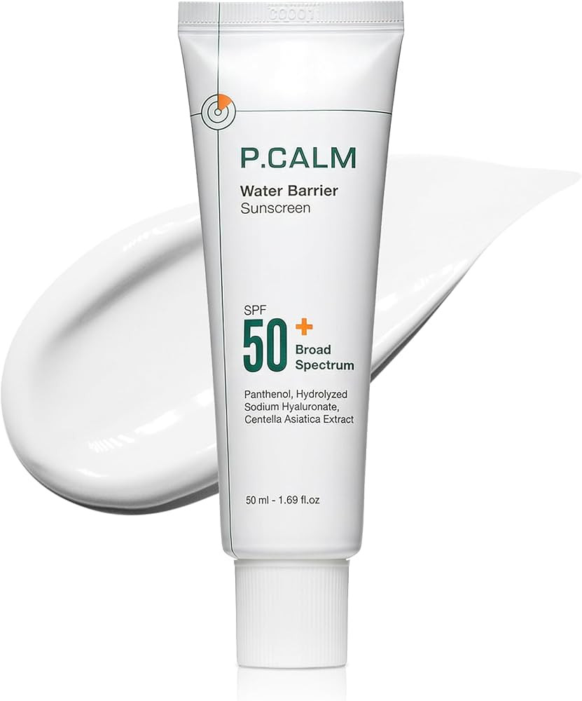 P.CALM Water Barrier Sunscreen SPF50+ PA++++ | Lightweight Hydrating Glow Sunscreen with Pantheno... | Amazon (US)