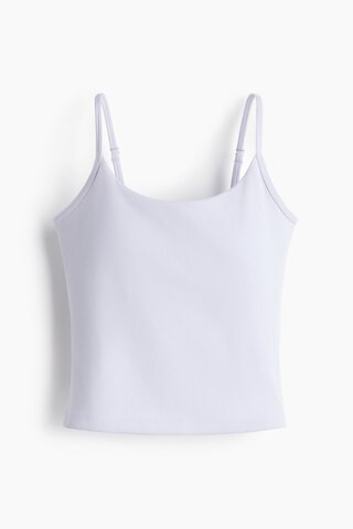 H & M - Shelf-Bra Sports Tank Top with SoftMove - Lilac | H&M (US + CA)