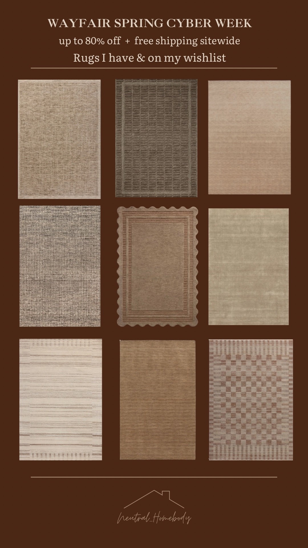 Rugs I have and are on my wishlist 
Spring Cyber Week at @Wayfair  
up to 80% off + free shipping sitewide

#ad #wayfair #wayfairpartner
