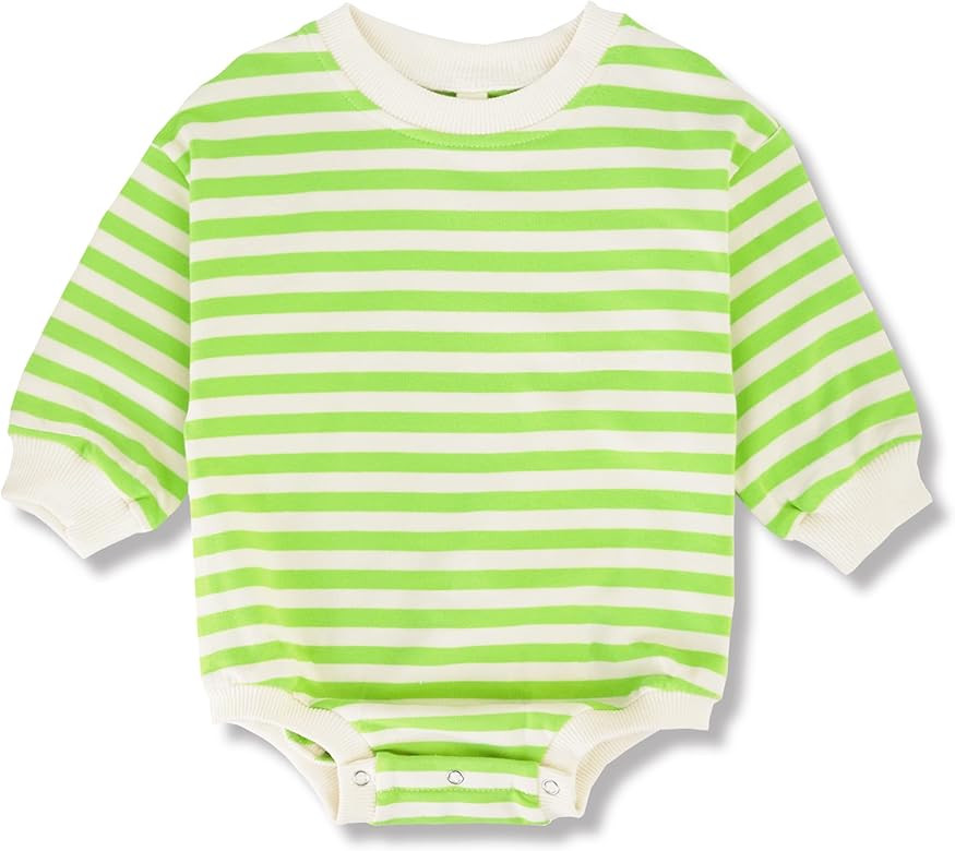 Salute Baby Infant Boys Girls Stripe Romper Long Sleeve Onesie Shirt Bodysuit Clothes Set Tops Ca... | Amazon (US)