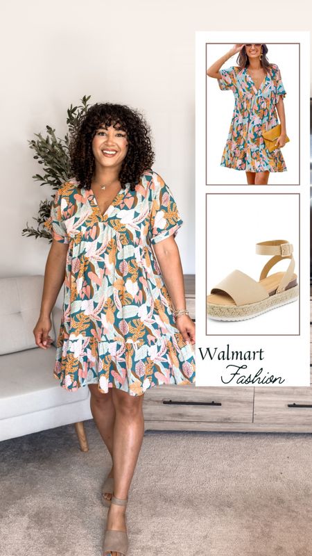 #WalmartPartner This dress from @walmartfashion would be perfect for your next trip and I promise you will feel gorgeous. Wearing a size large I could have done a medium very roomy  #Walmartfashion #Walmart