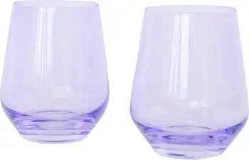(6)6Free shipping Set of 2 Stemless WineglassesEstelle Colored Glass | Nordstrom