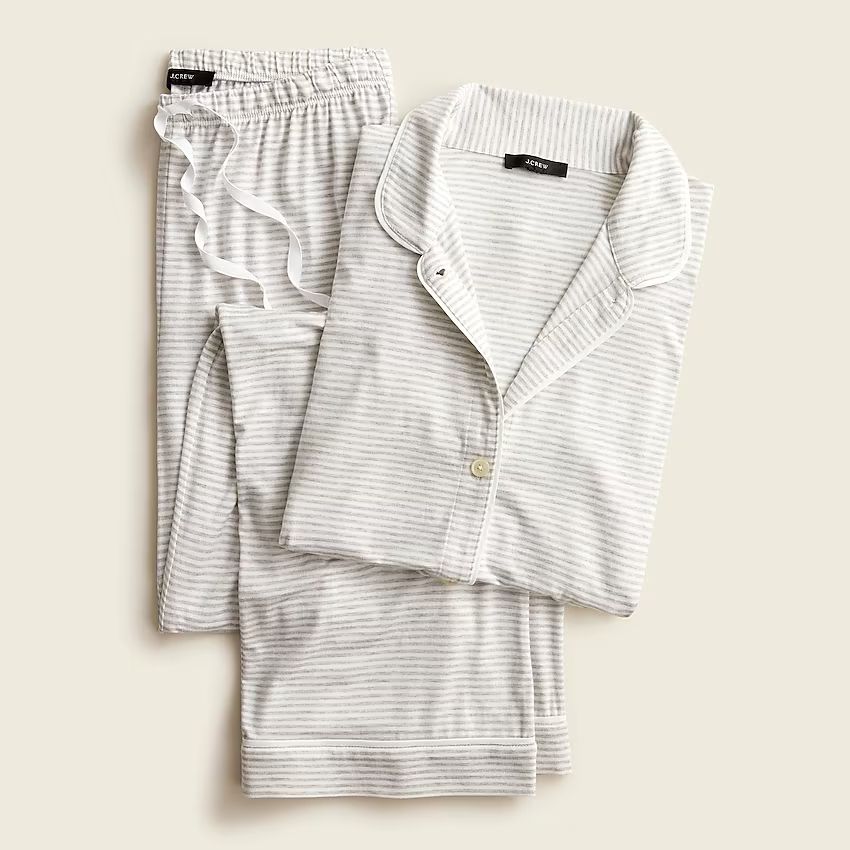 Eco dreamiest long-sleeve pajama set in stripe | J.Crew US