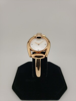 Gucci Horsebit Women's Diamond Mother of Pearl Dial Watch - YA139508 | eBay US