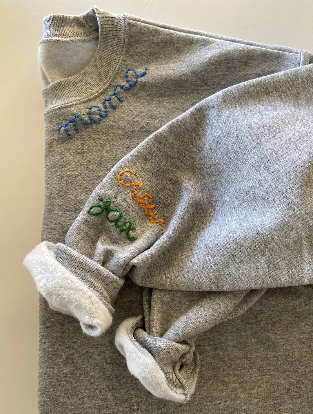 Embroidered Name Sweatshirt, Mama Sweatshirt, Grandma Sweatshirt | Etsy (US)