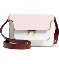 Click for more info about Small Trunk Colorblock Leather Shoulder Bag