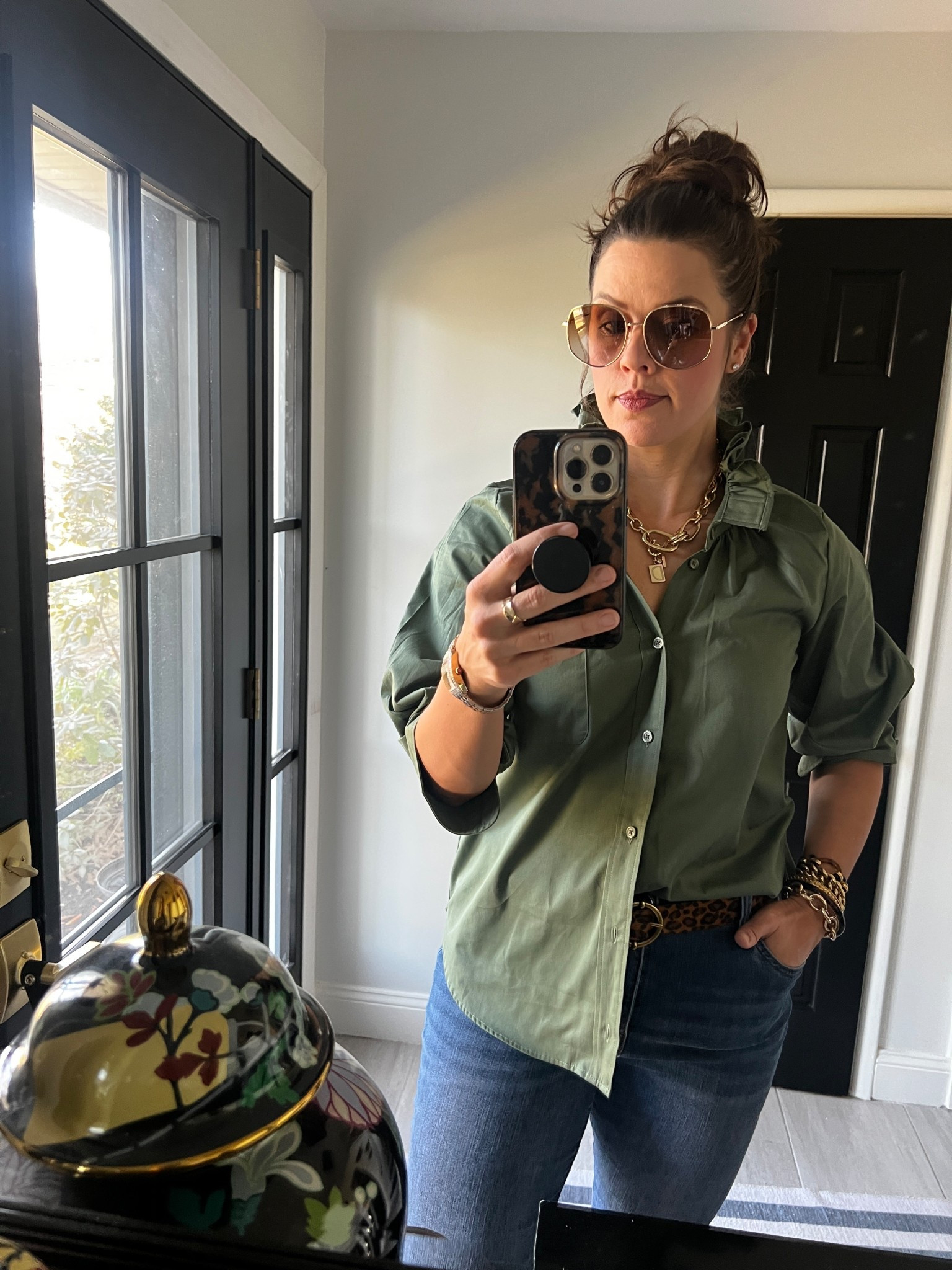 Loving my KMJ tailored shirt.  Just the right amount of fun  