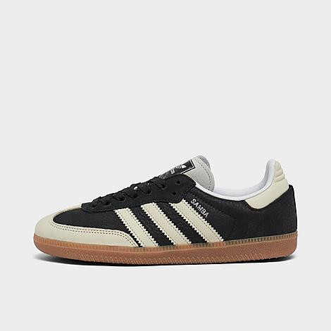 adidas Women's Originals Samba OG Casual Shoes in Core Black/Wonder White/Silver Metallic Size: 6.5 | Finish Line (US)