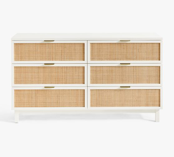 Westly Cane 6-Drawer Dresser (60") | Pottery Barn (US)