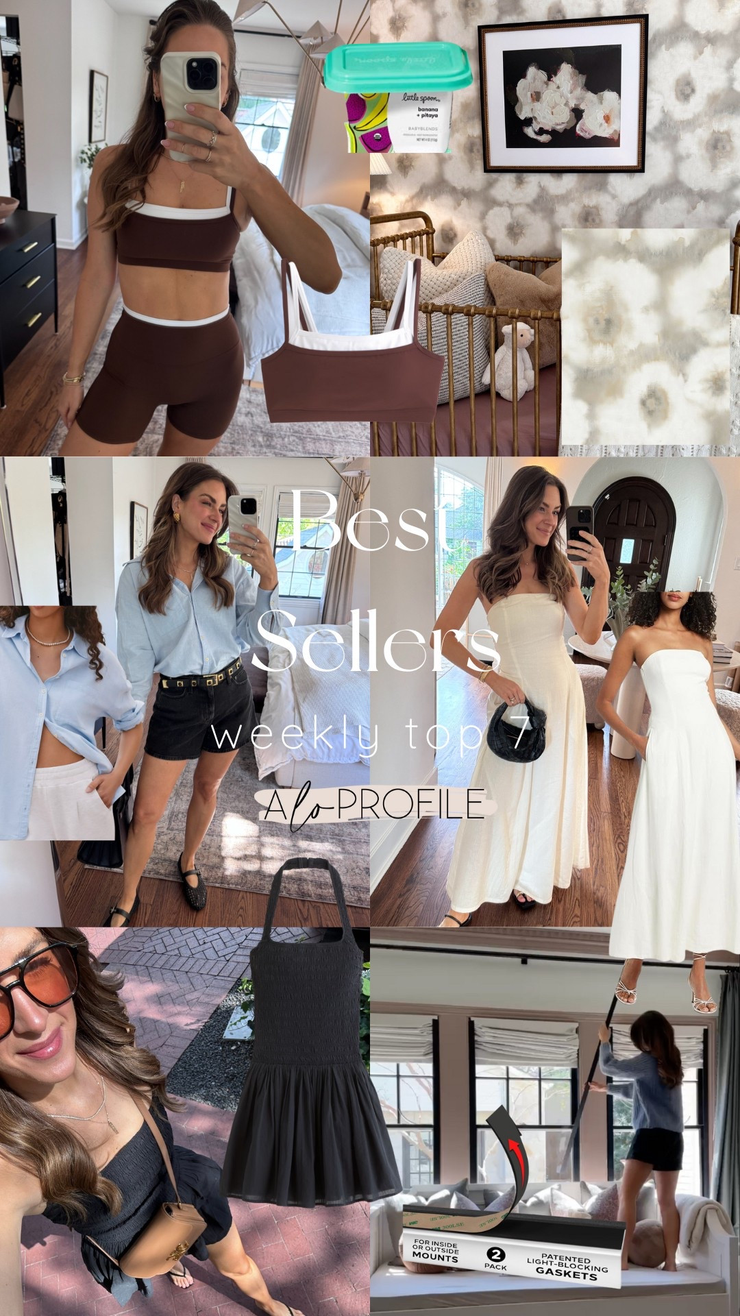 WEEKLY BESTSELLERS✨
1. Viral Dress (XS)
2. Light Blockers
3. Nursery Wallpaper
4. Dress (S)
5. Baby Food (code: LAURENR30)
6. Button Down (S)
7. Layered Sports Bra (S)
