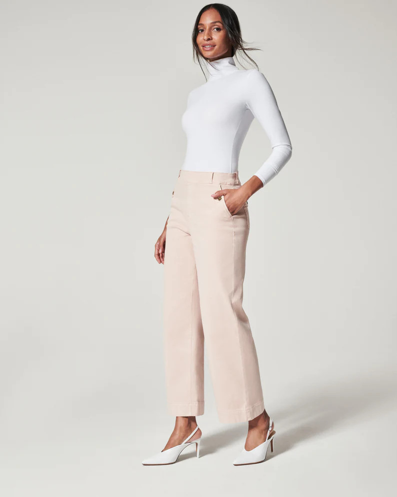 Stretch Twill Cropped Wide Leg Pant | Spanx