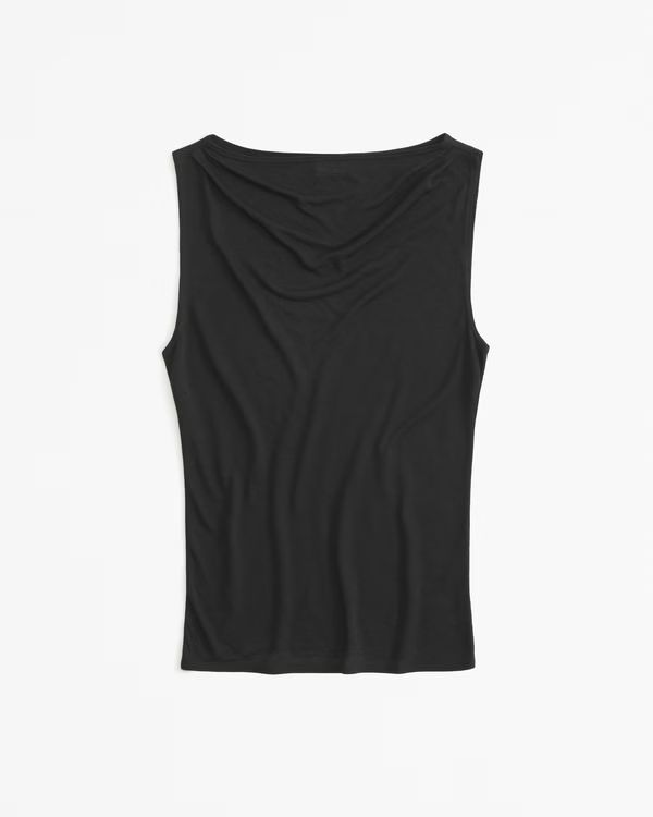 Sheer Jersey Draped Top | Abercrombie & Fitch (US)