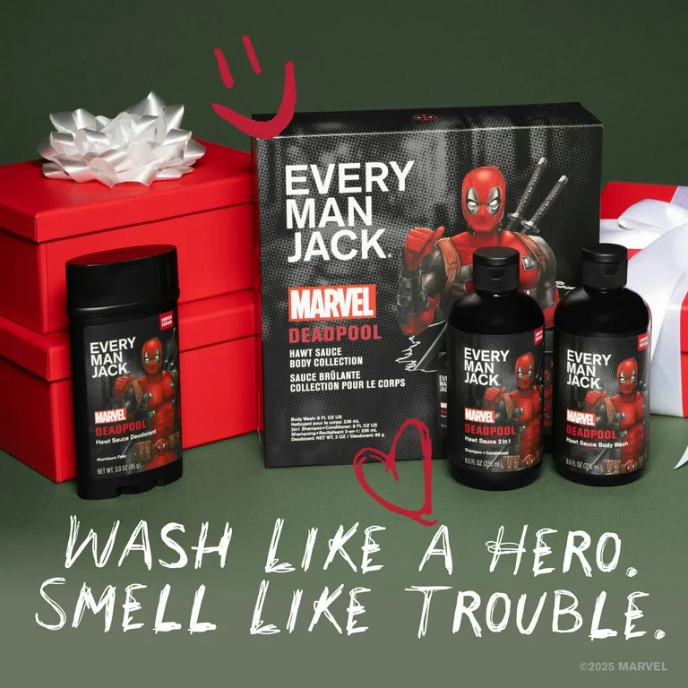 Every Man Jack + Marvel Hawt Sauce Marvel Bath and Body Christmas Holiday Gift Set for All Skin T... | Walmart (US)