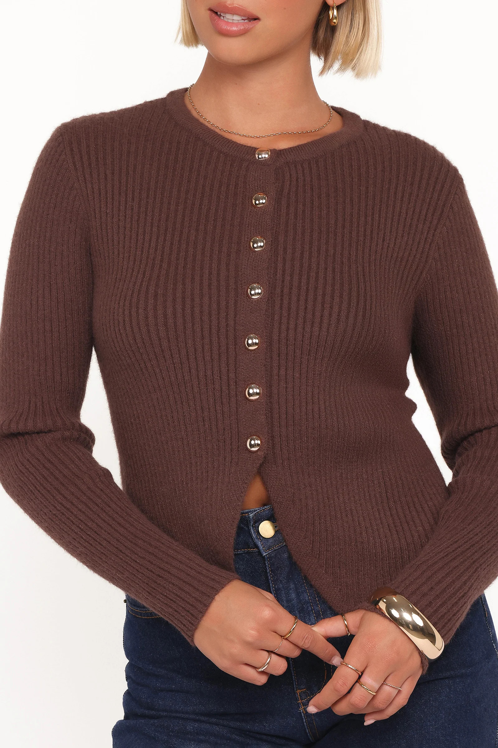 Circe Cardigan Top - Chocolate | Petal & Pup (US)