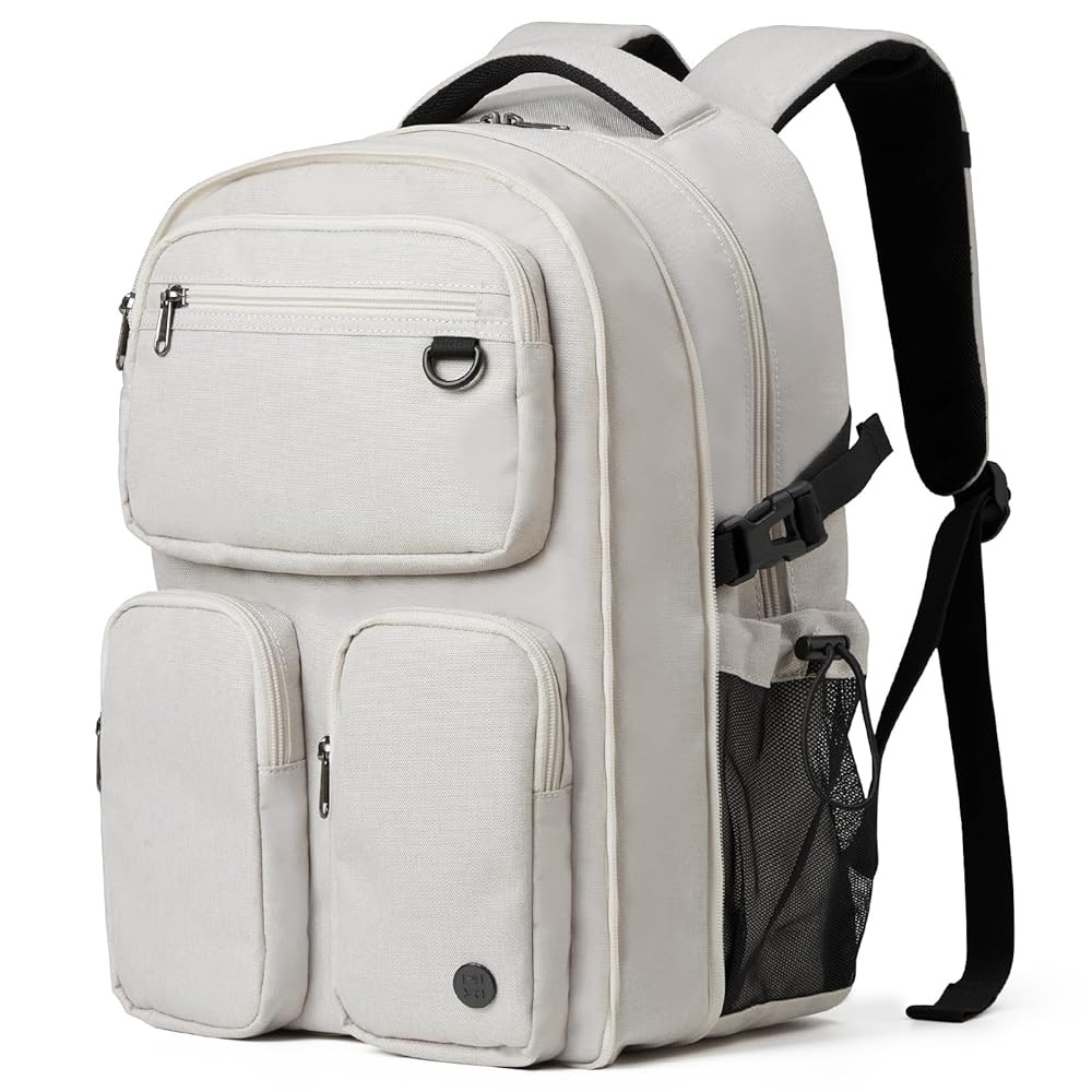 mixi Large Capacity Travel Laptop Backpack, Lightweight Durable College Bookbag Men Woman 15.6" C... | Amazon (US)