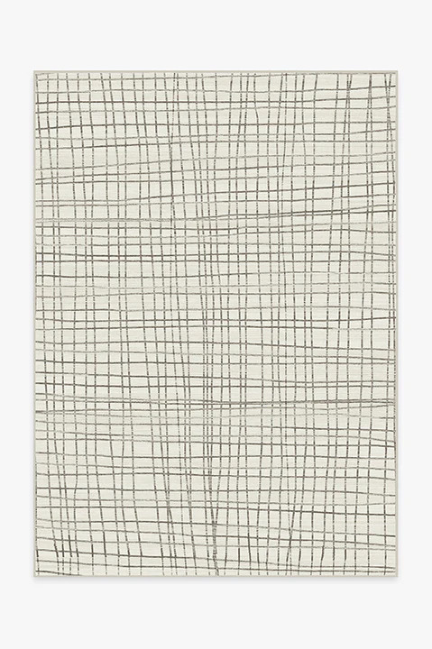 Modern Grid Creme Rug | Ruggable